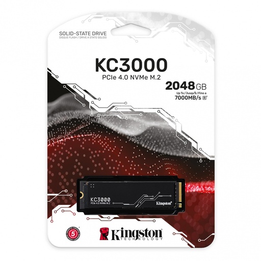 [SSD108] Unidad SSD Kingston KC3000 NVMe 2048GB PCI Express 4.0 M.2