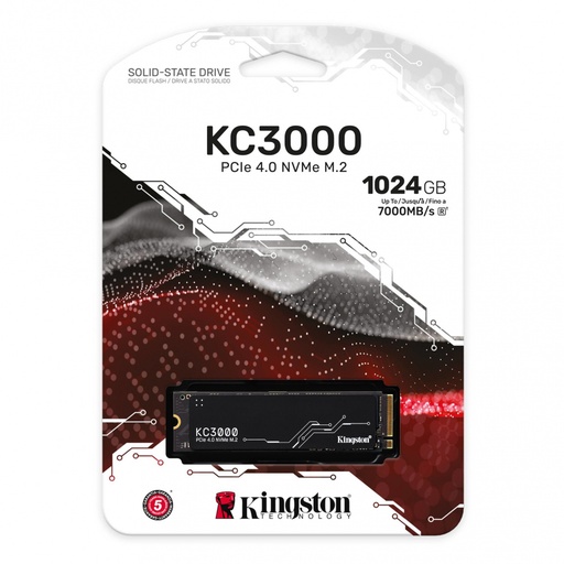 [SSD109] Unidad SSD Kingston KC3000 NVMe 1TB PCI Express 4.0 M.2