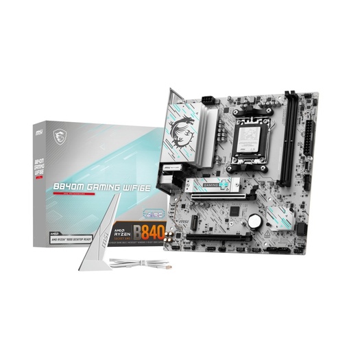 [MOB70996] Tarjeta Madre MSI B840M GAMING WIFI6E AM5 2x DDR5 8000 HDMI DP Micro-ATX