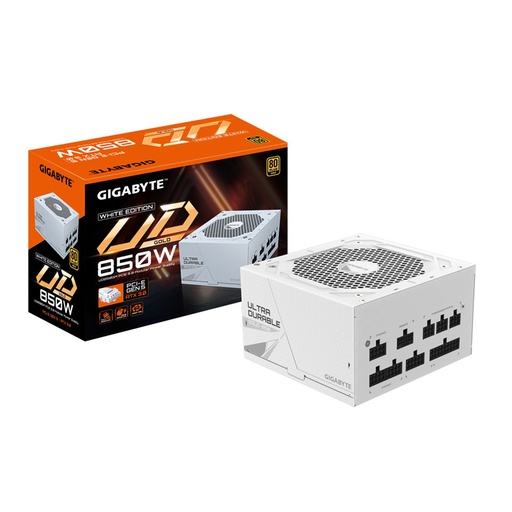 [POW55733] Fuente de Poder Gigabyte UD850GM PG5W 80 PLUS Gold Modular 24-pin ATX 120mm 850W