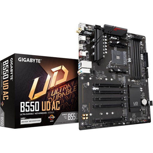 [MOB71004] Tarjeta Madre Gigabyte B550 UD AC AM4 DDR4 ATX 3200MHz HDMI Wifi BT 5.0 RGB Fusion