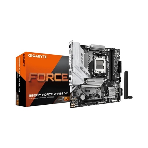 [MOB71005] Tarjeta Madre Gigabyte B850M Force WF6E V2 AM5 DDR5 Micro ATX 5200MHz HDMI DP Wifi BT 5.3 