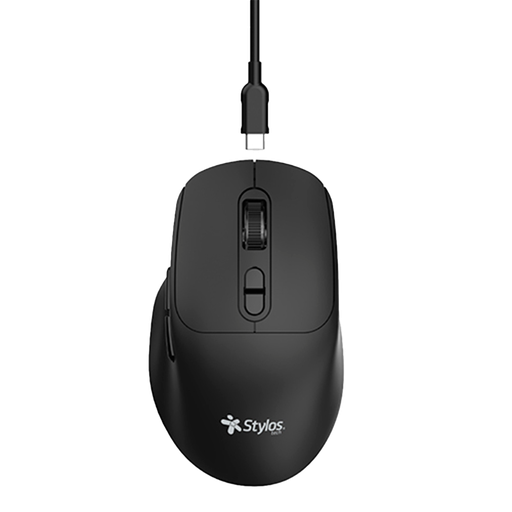 [KNM183072] Mouse Inalambrico Stylos STPMOI8B, USB Nano 2.4ghz, Sensor Optico, 600 DPI Max, 3 Niveles DPI, 6 Botones Programables