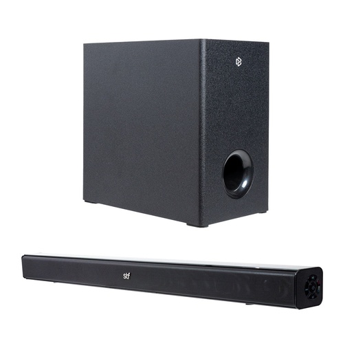 [AUD75282] STF Barra de Sonido con Subwoofer Blade Max, Bluetooth, Alámbrico/Inalámbrico, 2.1 Canales, 60W RMS