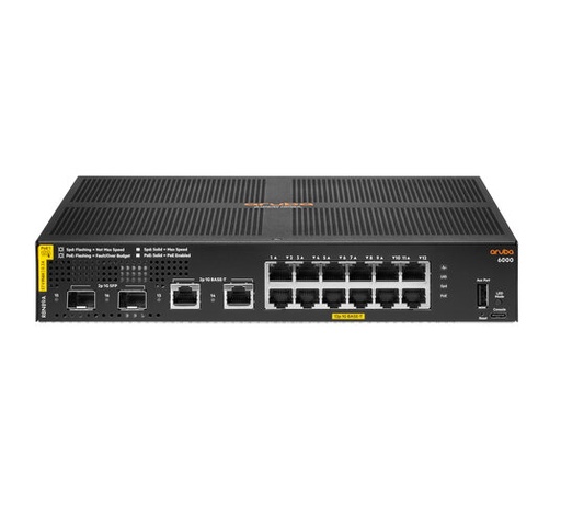 [COM81054] Switch hpe aruba r8n89a 6000 12g poe cl4 139 watts 2sfp y 2 rj45 administrable capa 2