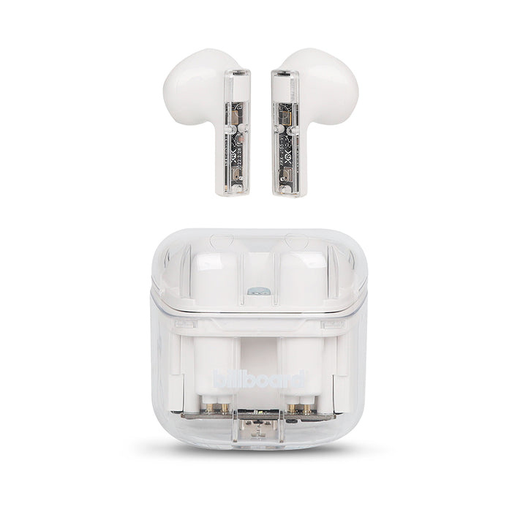 [AUD75321] Billboard Audífonos Intrauriculares con Micrófono Soul Clear, Inalámbrico, Bluetooth, USB-C, Transparente