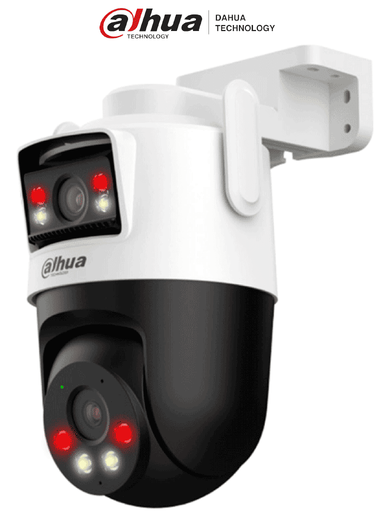 [AUD75337] Dahua ipc-wpt1339dd-sw-3e2-pv -cámara ip pt wifi dual de 6 mp/ dos lentes de 3 mp cada uno (fijo y pt), iluminador dual inteligente, ir 50m, microfono y altavoz integrados, ia, autotracking, disuasión activa, ranura microsd, ip66