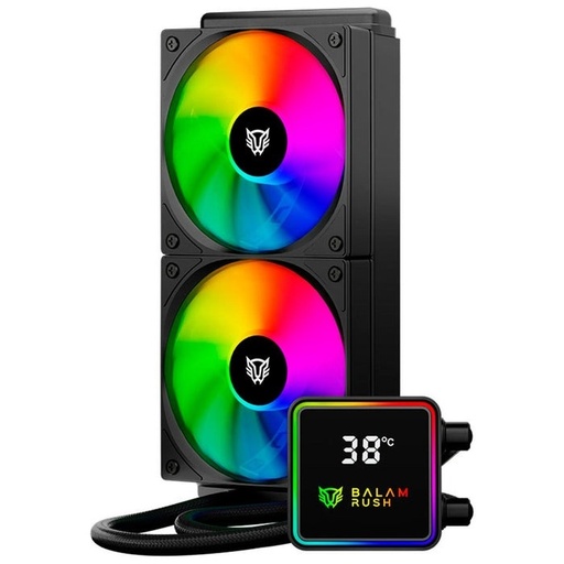 [COO100997] Balam Rush Cryo Prism Enfriamiento Líquido para CPU, 2x 120mm, hasta 1800RPM, Negro