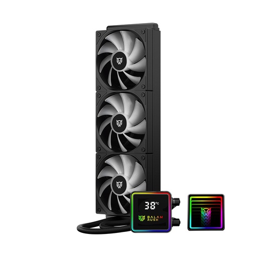 [COO100998] Balam Rush Cryo Prism 360 Enfriamiento Líquido para CPU, 3x 120mm, hasta 1800RPM, Negro