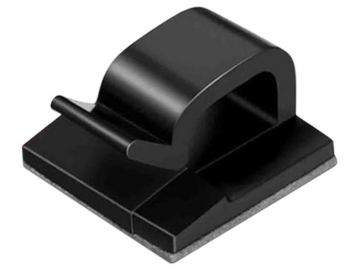 [WIR89581] Organizador Adhesivo para Cables, 24 Piezas, Color Negro