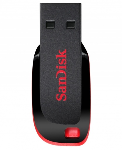 [SNR593762] Memoria USB SanDisk Cruzer Blade CZ50, 128GB, USB-A 2.0, Lectura 150MB/s, Negro/Rojo