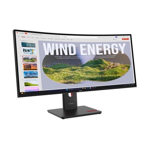 [MNS40223] Monitor lenovo thinkvision t34wd-40 34" wqhd curvo 1500r con usb-c 100w y hub usb