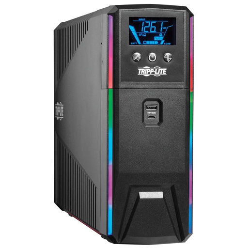 [ACC20124025] No Break Gamer Tripp Lite by Eaton SMART1200PSGLCD Línea Interactiva, 750W, 1200VA, Entrada 120V, Salida 120V, 10 Contactos