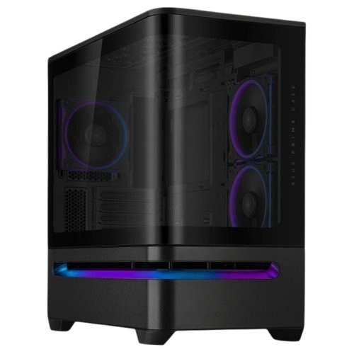 [CAB30022] Gabinete ASUS PRIME AP202 TG ARGB Black - Media Torre · Uso Profesional | Compatible ATX/MicroATX · Vidrio Templado Curvo, Panel ARGB, Sin Fuente