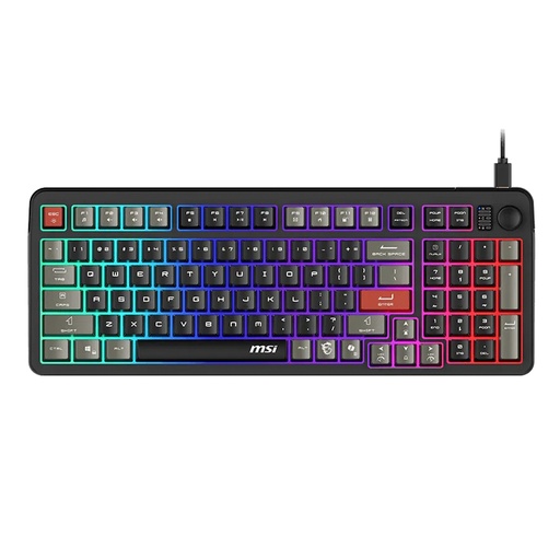 [KNM183189] Teclado Gamer MSI FORGE GK110 / Distribución US (Inglés) / Iluminación RGB / Membrana / Anti-Ghosting