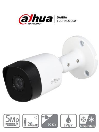 [SEC111529] Dahua hac-b2a51-28 - camara bullet de 5 megapixeles/ lente de 2.8mm/ ir de 20 mts/ ip67/ metalica/ cvi/cvbs/ahd/tvi/ #nuevodahua