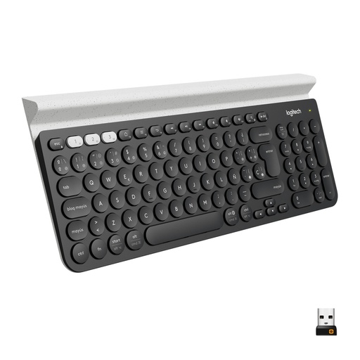 [KNM183195] Teclado Logitech K780, Inalámbrico, Bluetooth, Negro (Español)