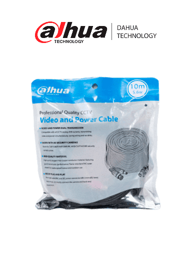 [WIR832] Cable Coaxial Dahua BNC/DC Macho - BNC Macho/DC Hembra 10 Metros