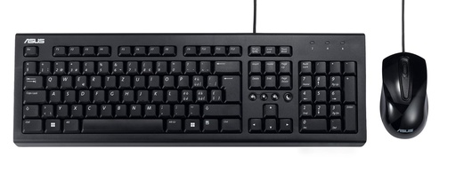 [KNM183205] Kit De Teclado Y Mouse Asus U2000, Alambrico, Usb, Negro