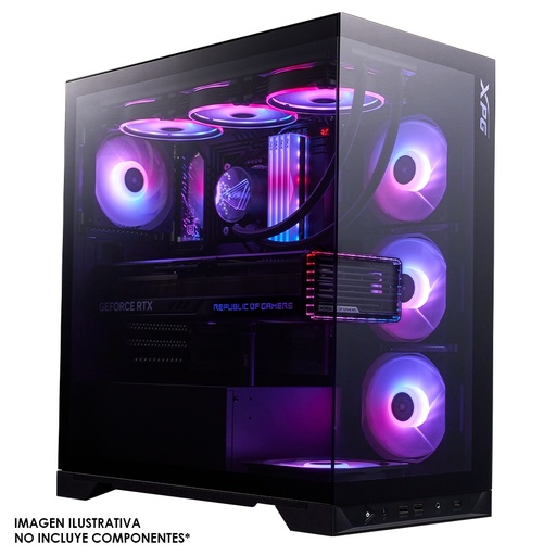 [CAB30078] Gabinete XPG Invader X BTF, Midi-Tower, ATX/Micro-ATX/Mini-ITX, USB 3.0, sin Fuente, 5 Ventiladores Instalados, Negro