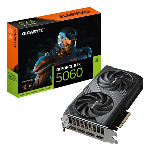 [ACC20361684] Tarjeta de Video Gigabyte NVIDIA GeForce RTX 5060 WINDFORCE OC 8G, 8GB 128-bit GDDR7, PCI Express 5.0