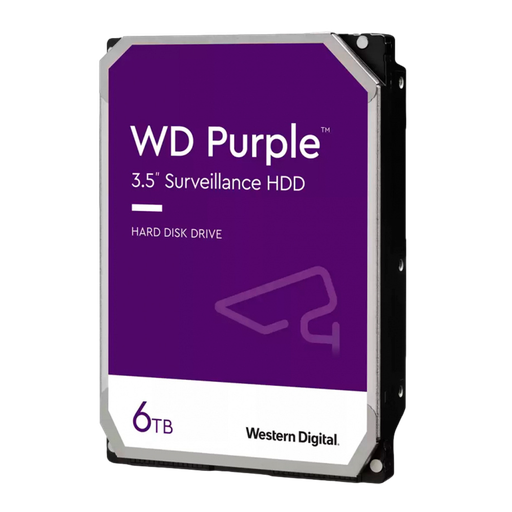 [SEC111897] Disco Duro para Videovigilancia Western Digital WD Purple Surveillance 3.5", 6TB, SATA III, 6 Gbit/s, 5400RPM, 256MB Caché