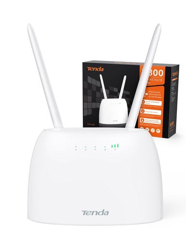 [NET306245] Router Tenda Fast Ethernet Firewall 4G06 N300, Inalámbrico, 300Mbit/s, 2x RJ-45, 2.4GHz, 4 Antenas Externas/Internas