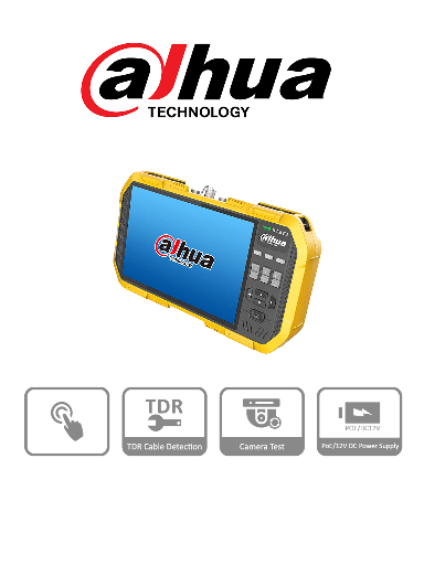 [MNS35639] Dahua pfm907 -probador de video ip y hdcvi/ soporta compresión de video h.265 y h.264/ control ptz/ soporta audio/ multimetro in