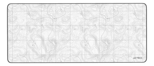 [KNM183217] Alfombrilla Para Escritorio Vibe Flow Terrain Mt494t Blanco Diseño impreso Estampado curvas de nivel