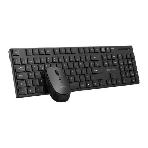 [KNM183237] Kit de Teclado y Mouse Acteck Vantage Prime MK555, Inalámbrico, USB, Negro, Español