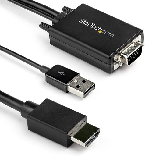 [ACC698694] Cable StarTech VGA/USB A Macho - HDMI A Macho 2 Metros