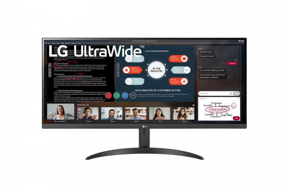 Monitor LG 34WP500-B LED 34" UltraWide Full HD Ultra Wide FreeSync 75Hz HDM