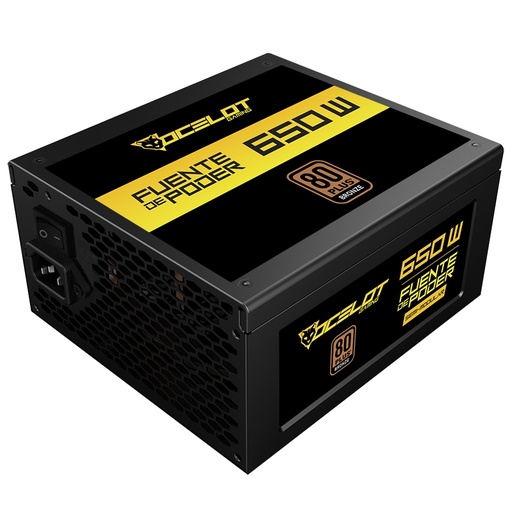 [POW51790] Fuente de poder ocelot gaming - tipo atx 650w semi modular certificacion 80 bronce