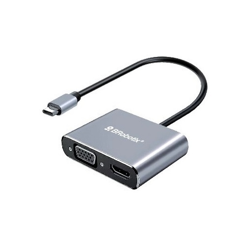 [ACC698752] Docking Station USB C BRobotix 6000687 1x USB 3.0 1x HDMI 1x USB 3.0 1x VGA 1x USB C