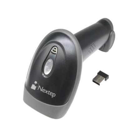 [SEC2847] Lector de codigo de barras y qr nextep, inalambrico con base, negro, (ne-503i)