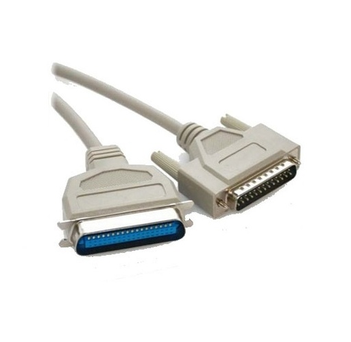 [WIR840] Cable Serial DB25 Macho - Mini Centronics Hembra 4.5 Metros Gris