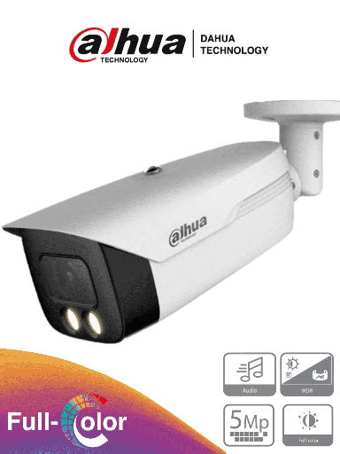 [SEC2856] Cámara CCTV Bullet Dahua Interiores Exteriores DH-HAC-HFW1509MHN-A-LED-0360B-S2 Alámbrico 2880 x 1620 Pixeles