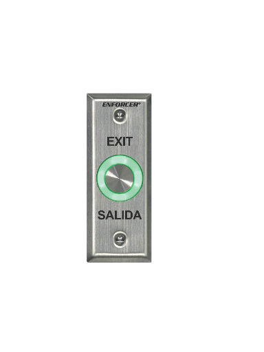 [SEC2873] Botón de salida con aro iluminado color verde y rojo / ip65 / buzzer / función toggle (enclavado) / función temporizado / dos sa