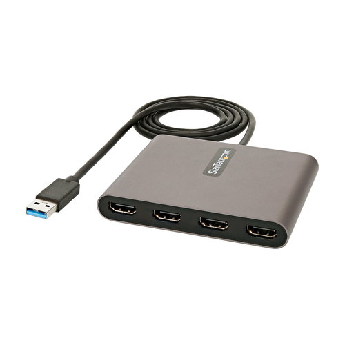 [ACC698795] Adaptador usb 3.0 a 4 puertos hdmi - tarjeta de video externa - dongle llave usb-a a 4x hdmi - 1080p a 60hz - conversor multimon
