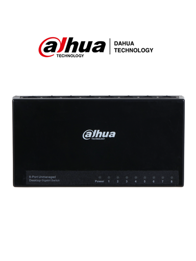 [NET1972] Switch Escritorio 8 Puertos Dahua DH-PFS3008-8GT-L Gigabit