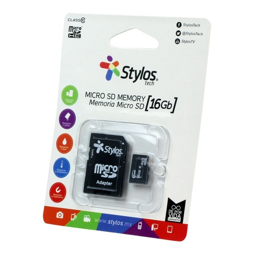 [SNR85132] Memoria Flah Stylos STMS161B 16GB MicroSDHC Clase 10
