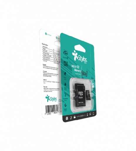 [SNR85133] Memoria Flash Stylos 8GB MicroSD Clase 4 Con Adaptador