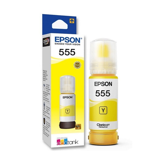 [PRI3484] Botella de Tinta Epson T555 Amarillo 70ml para L8160, L8180