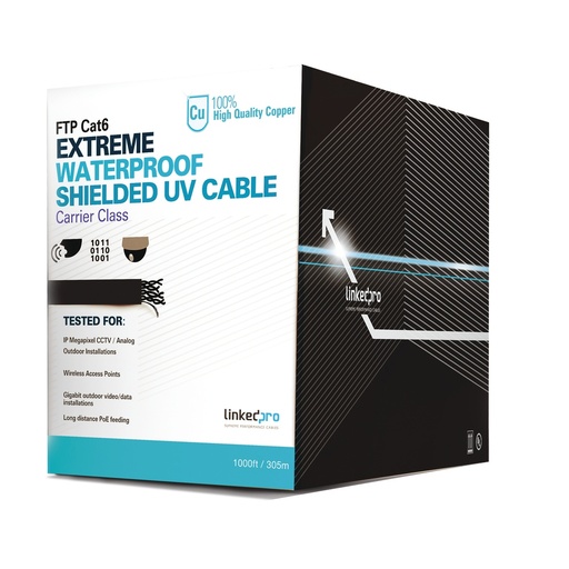 [SEC2978] Bobina De Cable LinkedPRO Cat5e UTP No Blindado 305 Metros Uso En Exterior