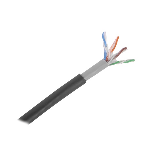 [SEC2995] Bobina de cable de 305 m, cat5e, con gel, para intemperie, doble forro extrema humedad, bajo tierra, ul, color negro para aplica