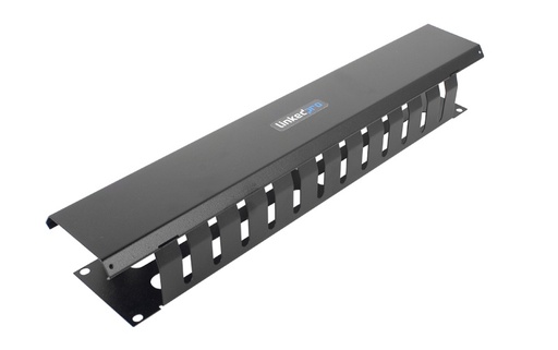 [SEC3004] Organizador de cables horizontal de 19" metálico, 2 unidades.