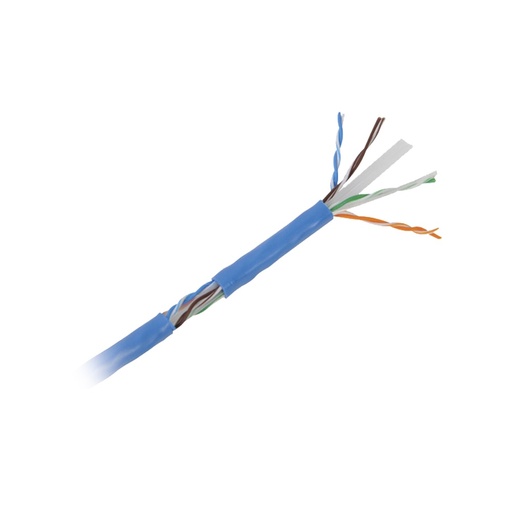 [SEC3023] Bobina de cable u/utp cat6a de 305 mts, color azul, cm, soporta 10g-baset para transmisión de frecuencias de hasta 500mhz, ul
