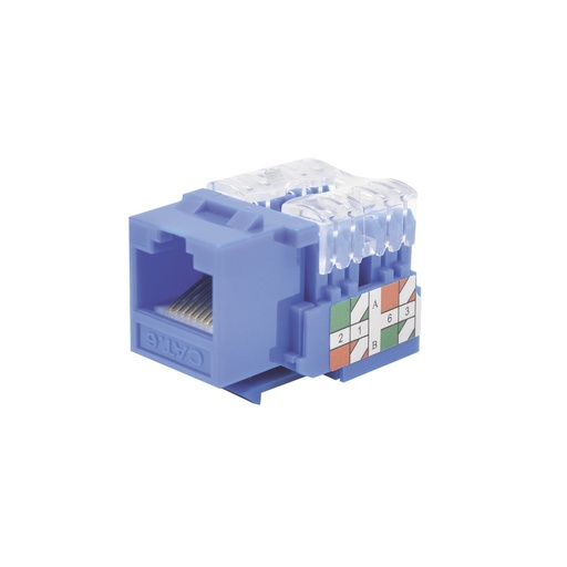 [WIR859] Módulo jack 110 cat6, keystone para faceplate - color azul