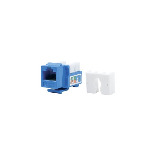 [WIR861] Módulo jack keystone  cat5e con terminación 110 (punchdown) para faceplate - color azul