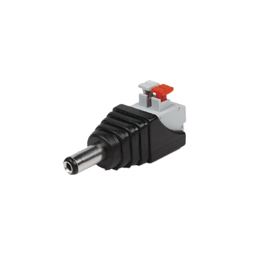 [SEC3044] Adaptador tipo jack de 3.5 mm macho polarizado de 12 vcd con terminales de presión.